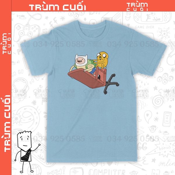  Áo thun Adventure time, Trùm cuối Cartoon Cine, Unisex Cotton 100% 2 màu nam nữ 0209 