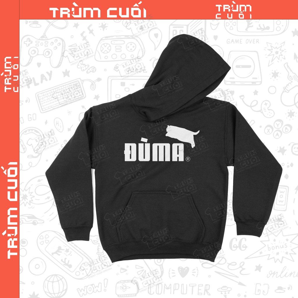  Áo Hoodie Gần giống Puma, Trùm Cuối Meme, Nỉ Bông 100% Unisex nam nữ 0438 