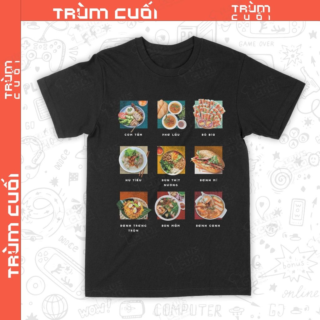  Áo thun Sài Gòn Ngon Phết, Trùm Cuối Casual, Unisex Cotton 100% 2 màu nam nữ 0437 