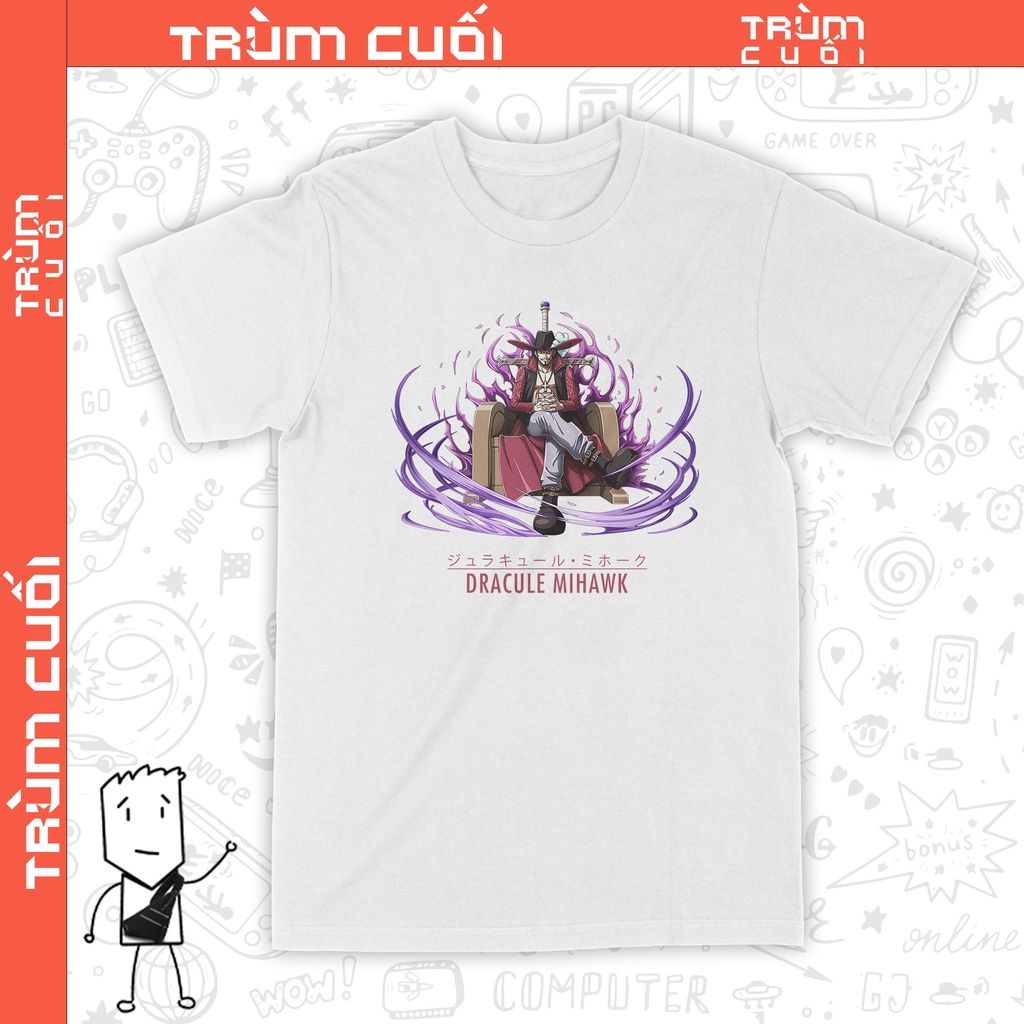  Áo thun Dracule Mihawk - One Piece, Trùm Cuối Anime Cine, Cotton 100% 2 màu nam nữ 0164 