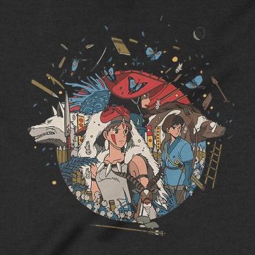  Áo Sweater Công Chúa Mononoke - Ghibli, Trùm Cuối Anime Cine Nỉ Bông100% 2 màu nam nữ 0106 