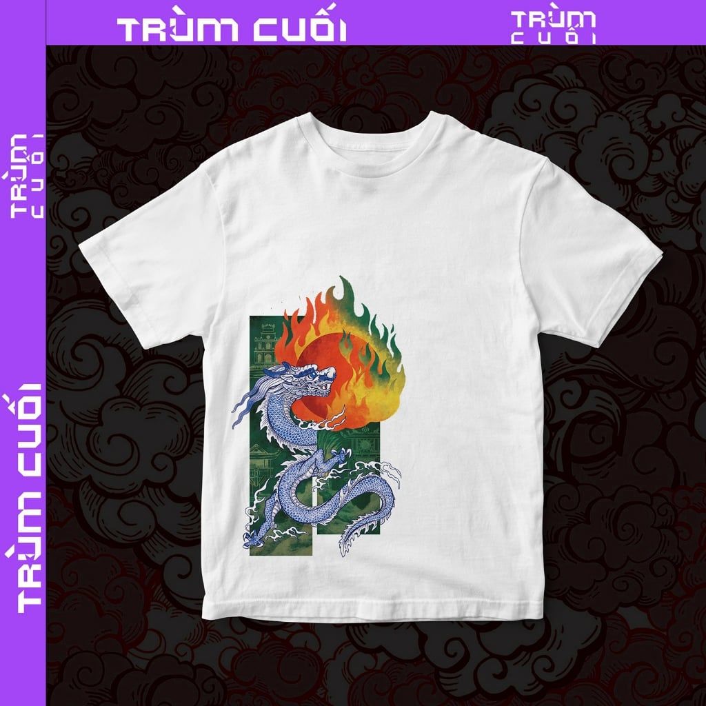  Áo thun Hỏa Thần Long, Trùm Cuối Đăng Hỏa Chi Thần 2024, Unisex Cotton 100% 2 màu nam nữ 