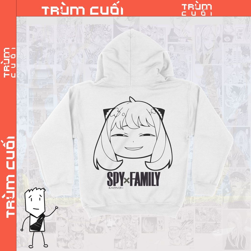  Áo Hoodie Spy x Family: Anya Forger, Trùm Cuối Anime, Unisex Nỉ Bông 100% 2 màu nam nữ 