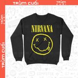  Áo Sweater Nirvana, Trùm Cuối Thần Tượng Âm Nhạc, Unisex Nỉ Bông 100% 2 màu nam nữ 0389 