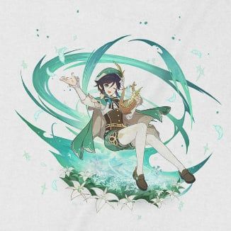  Áo thun Venti - Ước Nguyện , Trùm Cuối Game Genshin, Unisex Cotton 100% 2 màu nam nữ 0247 