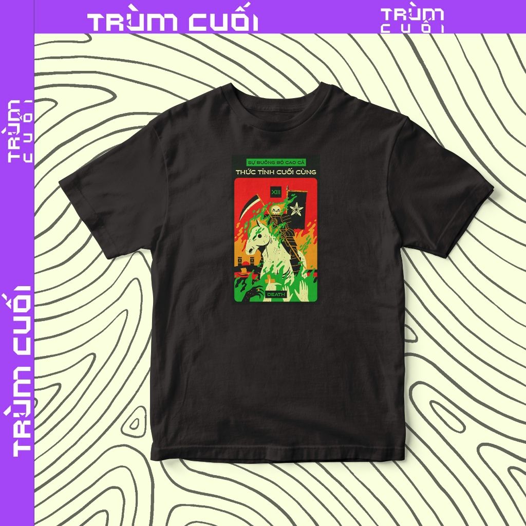  Áo thun Tarot - Death, Firewood x Trùm Cuối, Unisex Cotton 100% 2 màu nam nữ 0391 