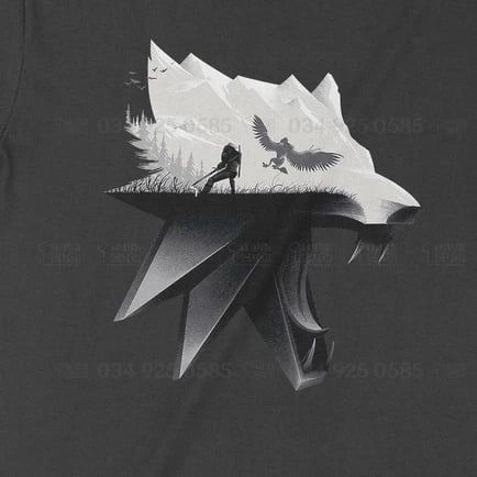  Áo thun The Witcher, Trùm Cuối Game, Cotton 100% 2 màu nam nữ 0220 