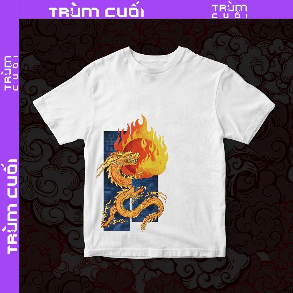  Áo thun Hỏa Thần Long, Trùm Cuối Đăng Hỏa Chi Thần 2024, Unisex Cotton 100% 2 màu nam nữ 
