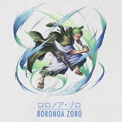  Áo thun Roronoa Zoro - One Piece, Trùm Cuối Anime Cine, Cotton 100% 2 màu nam nữ 0163 
