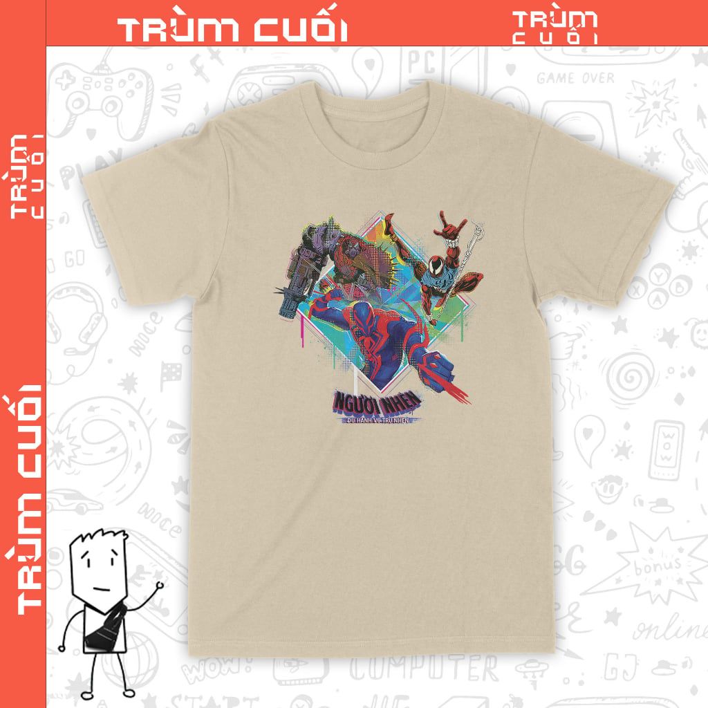  Áo thun Spider Society Tấn Công - Across The Spider-Verse, Trùm Cuối Marvel Cine, Unisex Cotton 100% 2 màu nam nữ 0285 