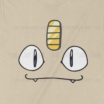  Áo thun Mèo Meowth - Pokemon Unisex Trùm Cuối Manga Anime, Cotton 100% 2 màu nam nữ 0072 