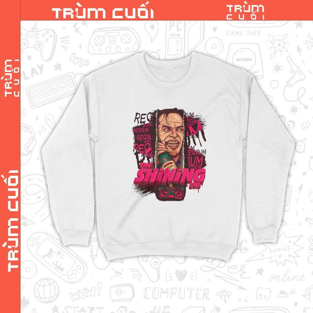  Áo Sweater phim The Shining, Trùm Cuối Cine, Unisex Nỉ Bông 100% 2 màu nam nữ 0369 