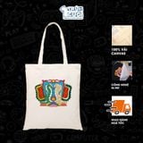  Túi Tote Đăng Hoả Chi Thần, Trùm Cuối 2025, 100% vải Canvas 35x40 cm - Unisex Nam Nữ 2 màu đen trắng 