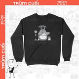  Áo Sweater Totoro - Ghibli, Trùm cuối Anime Cine, Unisex Nỉ Bông 100% 2 màu nam nữ 0107 