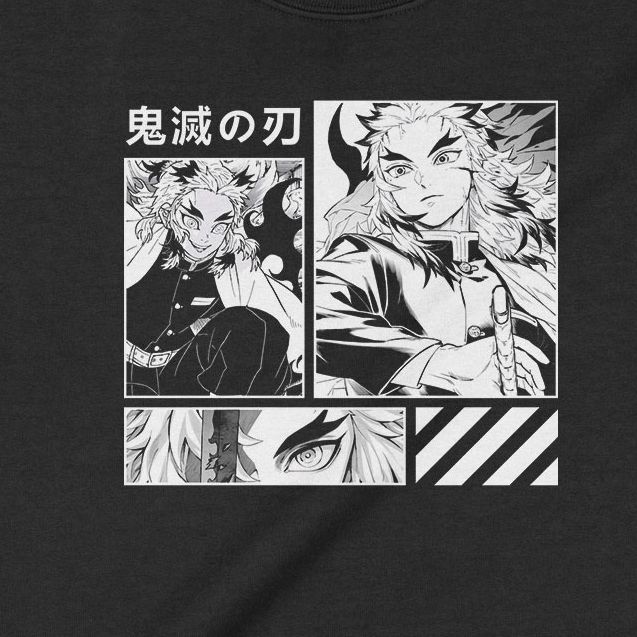  Áo Hoodie Rengoku Kyojuro - Kimetsu No Yaiba, Trùm Cuối Anime, Unisex Nỉ Bông 100% 2 màu nam nữ 