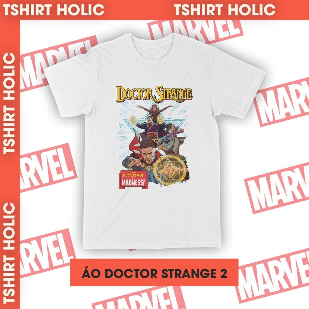  Áo thun Doctor Strange in the Multiverse of Madness Unisex Trùm Cuối Marvel, Cotton 100% 2 màu nam nữ 0006 