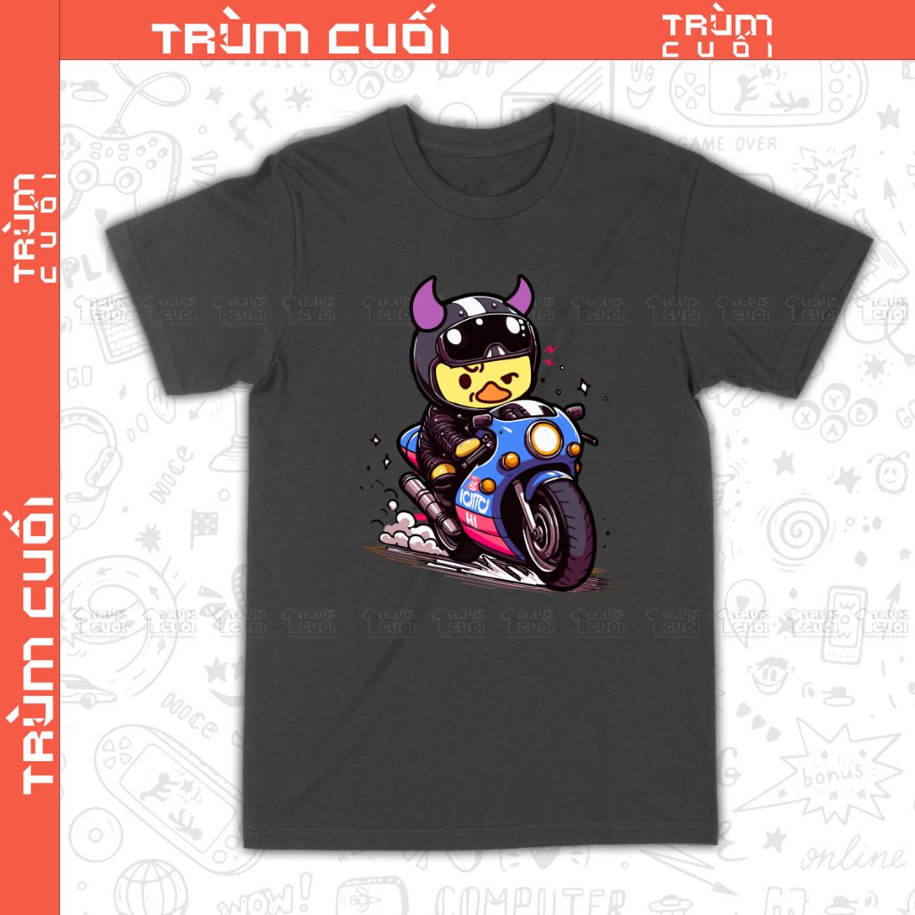  Áo thun Vịt Lái Xe Unisex Trùm Cuối, Cotton 100% 2 màu nam nữ 0041 
