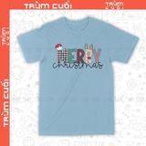  Áo thun Merry Christmas, Trùm Cuối Christmas Festival, Unisex Cotton 100% 2 màu nam nữ 0379 