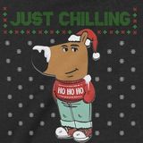  Áo hoodie 2 mặt Chill Guy Xmas, Trùm Cuối Meme, Nỉ Bông 100% Unisex nam nữ 0449 