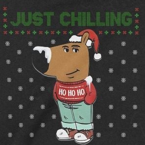  Áo hoodie 2 mặt Chill Guy Xmas, Trùm Cuối Meme, Nỉ Bông 100% Unisex nam nữ 0449 