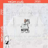  Áo Hoodie Mèo Tom Ngán Trùm Cuối Meme Nỉ Bông 100% 2 màu nam nữ 0123 