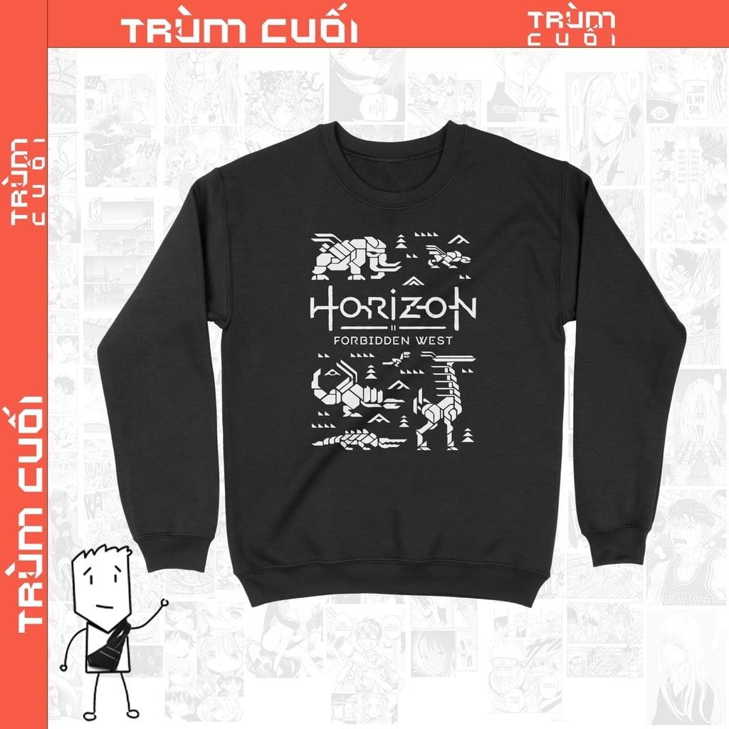  Áo Sweater Horizon Forbidden West Trùm Cuối Unisex Game, Nỉ Bông 100% 2 màu nam nữ 0139 0140 