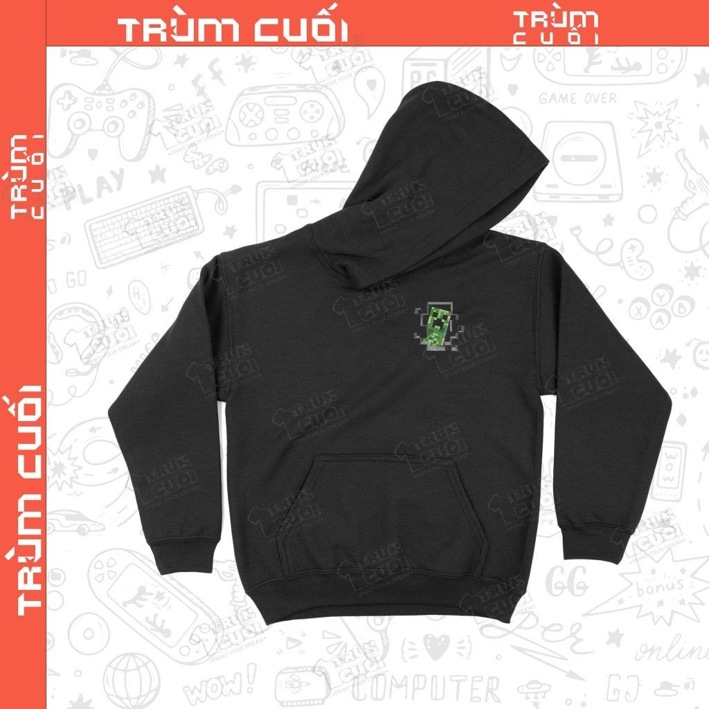  Áo Hoodie 2 mặt Minecraft - Boom, Trùm Cuối Game, Nỉ Bông 100% Unisex nam nữ 0434 