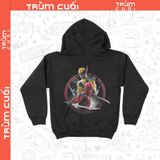  Áo Hoodie 2 mặt Deadpool & Wolverine, Trùm Cuối Marvel Cine, Nỉ Bông 100% Unisex nam nữ 0430 