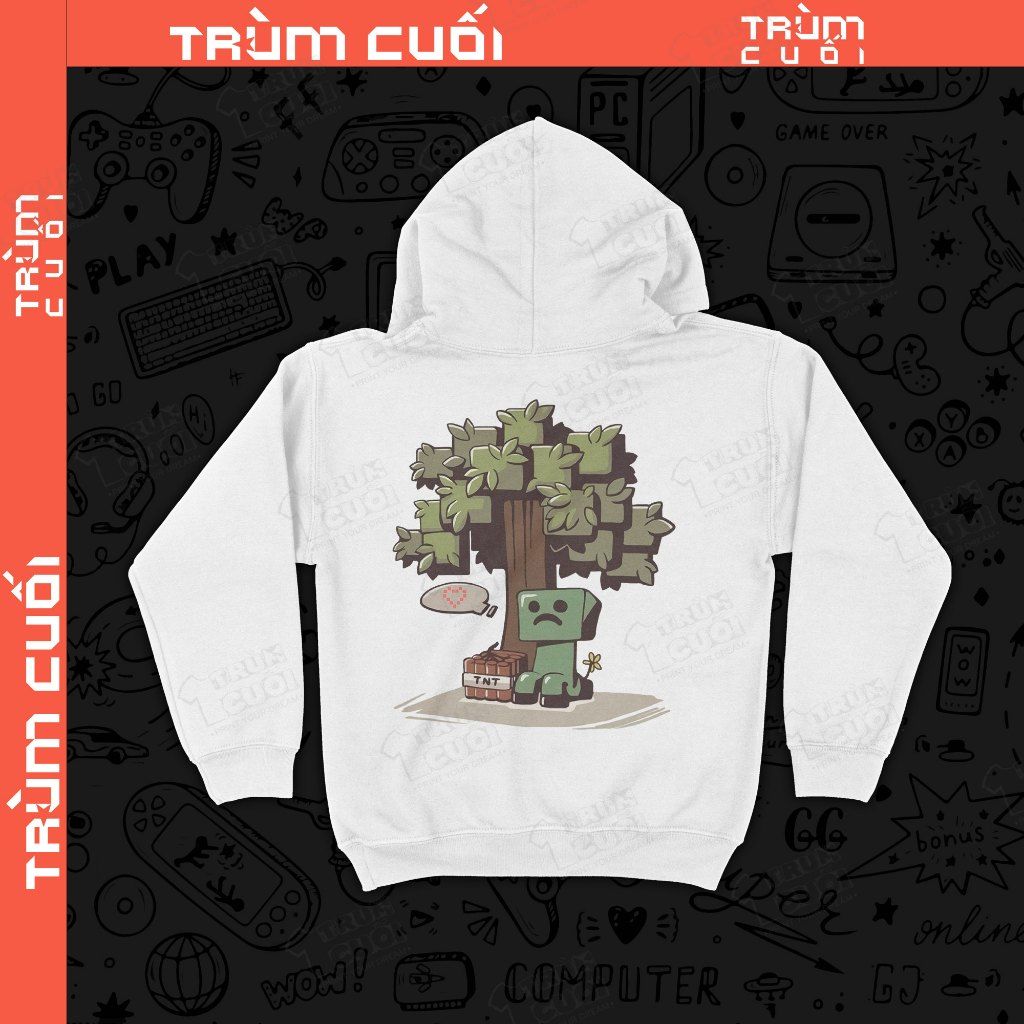  Áo Hoodie Minecraft - Baby Sad, Trùm Cuối Game, Nỉ Bông 100% Unisex nam nữ 0436 