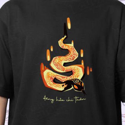 Áo thun oversize Đăng Hoả Chi Thần 2025, Trùm Cuối x Đăng Hoả Chi Thần - Tết 2025, Unisex Cotton 100% 