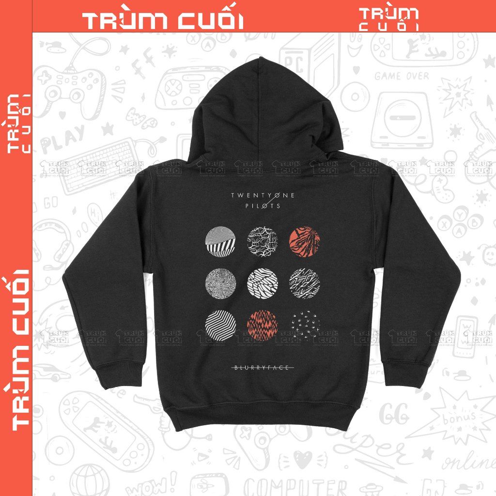  Áo Hoodie Twenty One Pilots, Trùm Cuối Thần tượng âm nhạc, Nỉ Bông 100% Unisex nam nữ 0387 