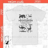  Áo thun Horizon Forbidden West Unisex Trùm Cuối Game, Cotton 100% 2 màu nam nữ 0139 0140 