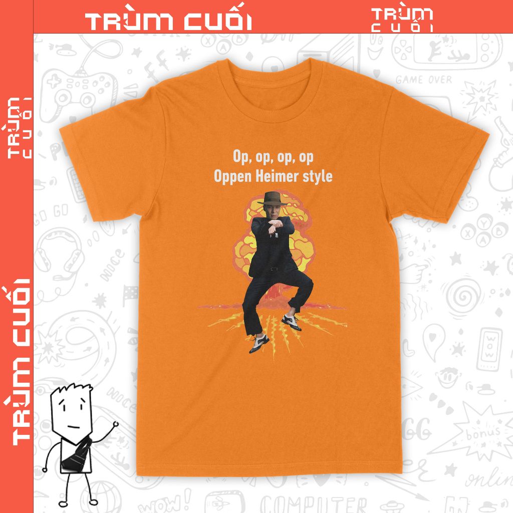  Áo thun Oppen Heimer Style, Trùm Cuối Cine Meme, Unisex Cotton 100% 2 màu nam nữ 0309 0310 
