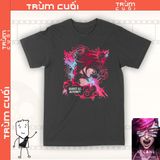  Áo thun Vi - Arcane, Trùm Cuối Game Liên Minh Huyền Thoại, Unisex Cotton 100% 2 màu nam nữ 0470 