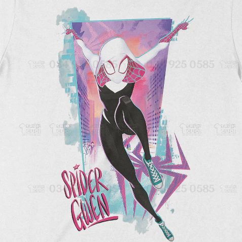  Áo thun Vũ Trụ Nhện: Spider Gwen, Trùm Cuối Marvel Cine, Unisex Cotton 100% 2 màu nam nữ 0290 