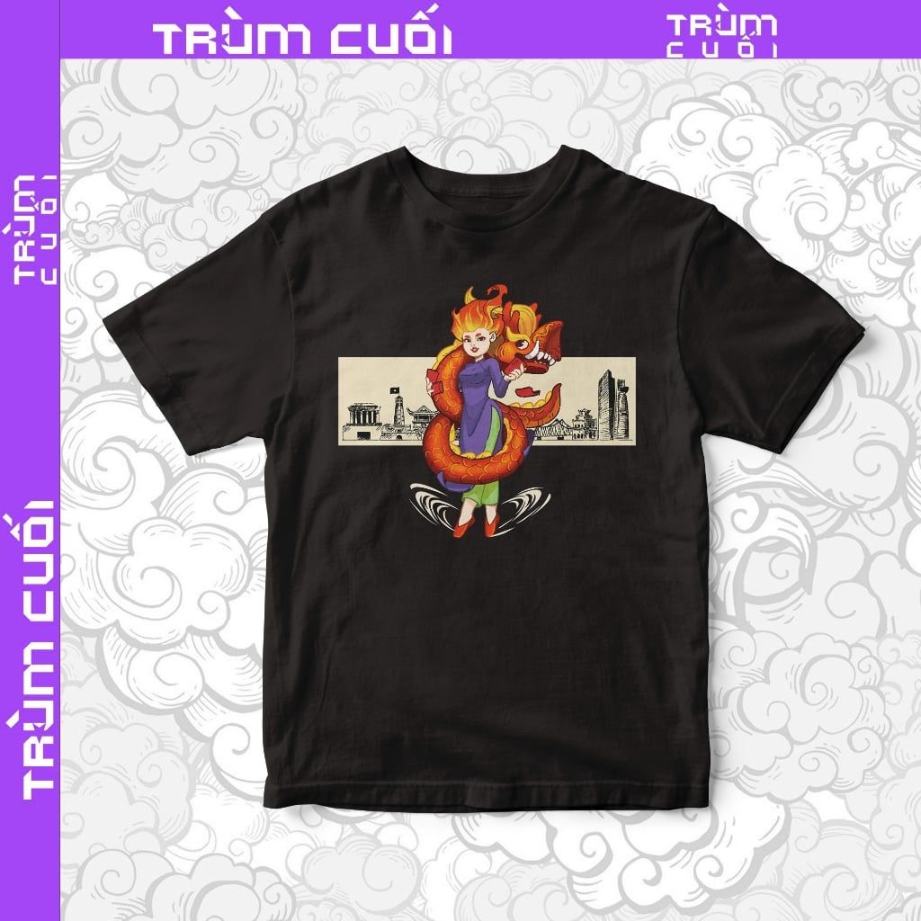  Áo thun Long Nữ Tân Thời, Trùm Cuối Đăng Hỏa Chi Thần 2024, Unisex Cotton 100% 2 màu nam nữ 0406 
