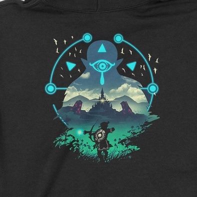  Áo Hoodie The Legend of Zelda: Breath of the Wild Trùm Cuối Unisex Game, Nỉ Bông 100% 2 màu nam nữ 0142 