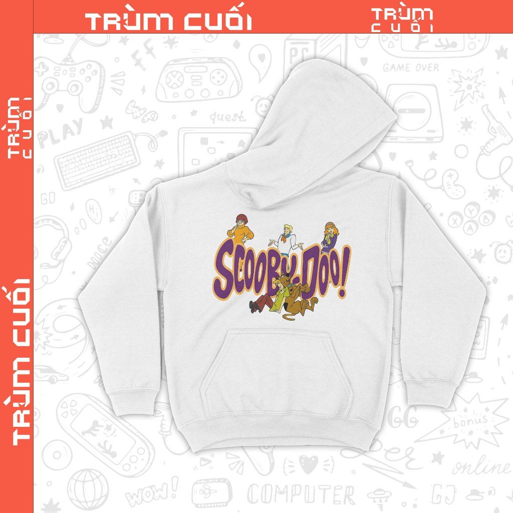  Áo Hoodie phim Scooby-Doo, Trùm Cuối Cine Cartoon, Nỉ Bông 100% Unisex nam nữ 0361 