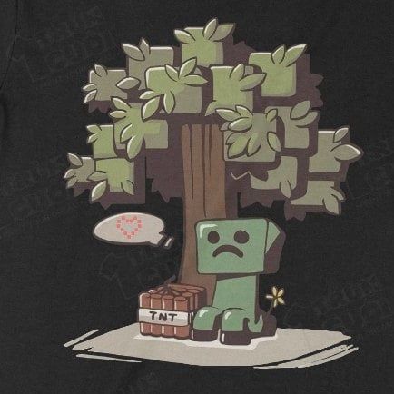  Áo thun Minecraft - Baby Sad, Trùm Cuối Game, Unisex Cotton 100% 2 màu nam nữ 0436 