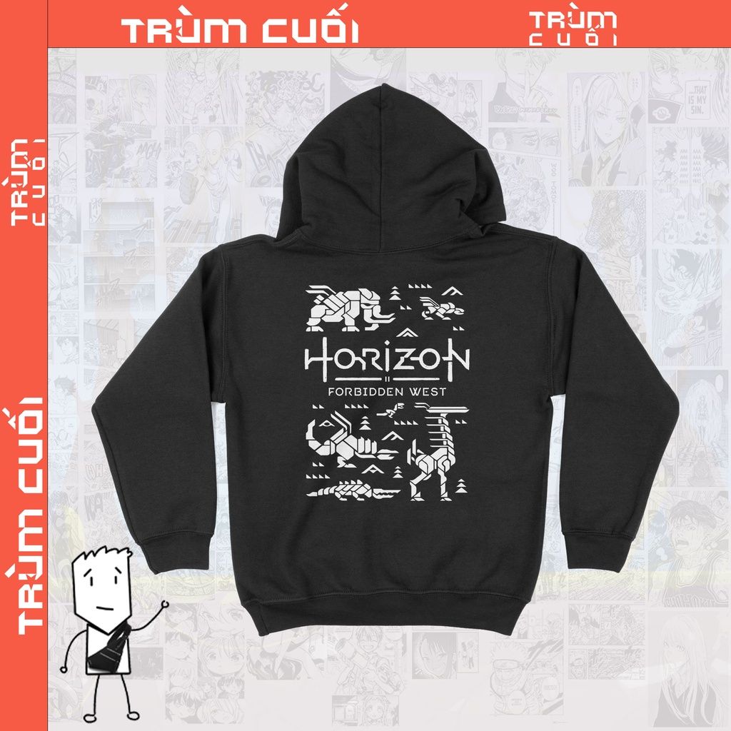  Áo Hoodie Horizon Forbidden West Trùm cuối Game, Cotton 100% 2 màu nam nữ 0139 140 