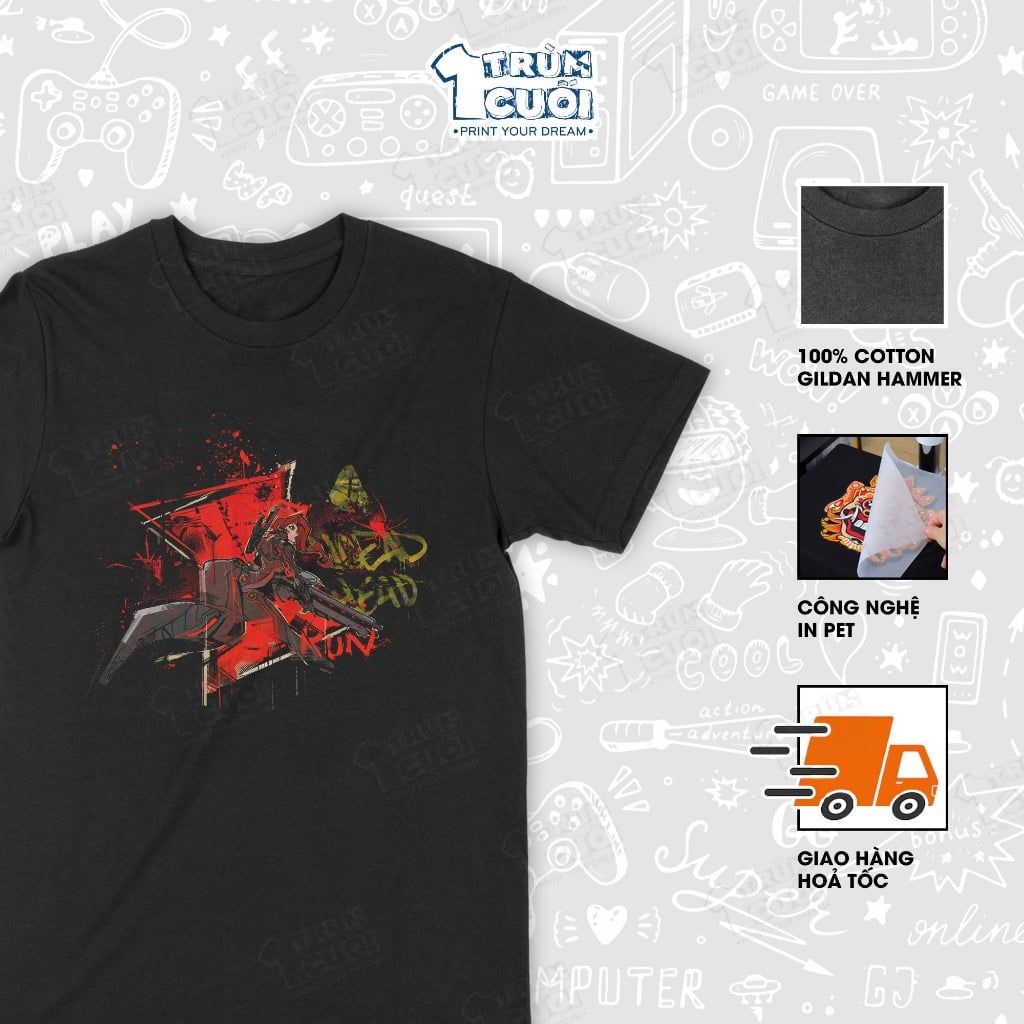  Áo thun Black Widow - Marvel Rivals, Trùm Cuối Game Marvel, Unisex Cotton 100% 4 màu nam nữ 0452 