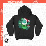  Áo Hoodie Bulbasaur đáng yêu, Trùm Cuối Christmas Cine, Nỉ Bông 100% 2 màu nam nữ 0182 