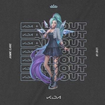  Áo thun K/DA ALL OUT Seraphine - Liên Minh Huyền Thoại, Unisex Trùm Cuối Game, Cotton 100% 2 màu nam nữ 0174 