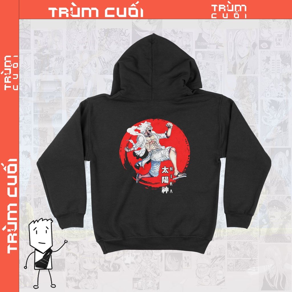  Áo Hoodie One Piece: Luffy Nika Gear 5, Trùm Cuối Manga Anime, Unisex Nỉ Bông 100% 2 màu nam nữ 