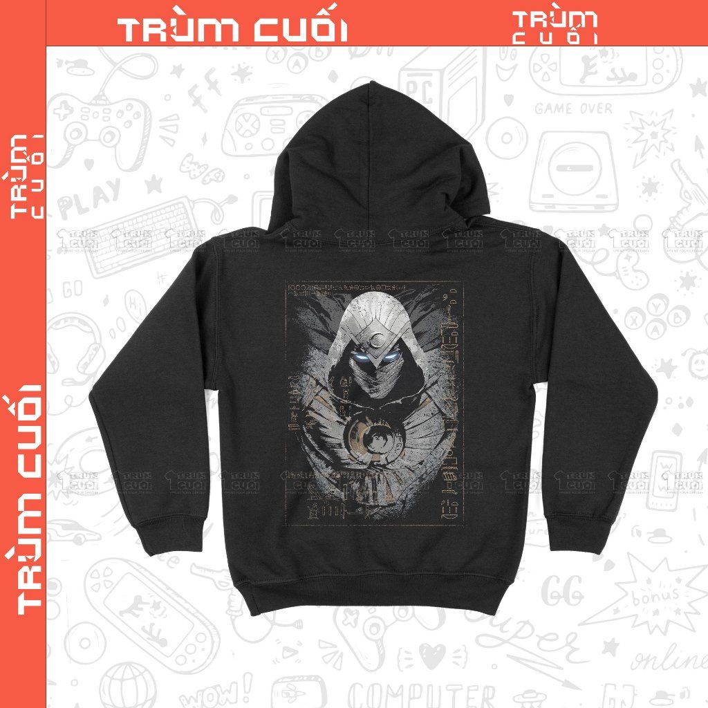  Áo Hoodie Moon Knight - Hiệp Sĩ Ánh Trăng , Trùm Cuối Cine, Nỉ Bông 100% Unisex nam nữ 0422 