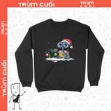  Áo Sweater Wall-E Giáng Sinh, Trùm Cuối Christmas Cine, Unisex Nỉ Bông 100%, 2 màu nam nữ 0181 