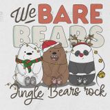  Áo thun Xmas We Bare Bears, Trùm Cuối Cartoon Christmas Festival, Unisex Cotton 100% 2 màu nam nữ 0383 