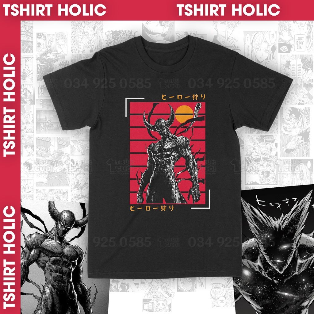  Áo thun God Garou Bản ONE Unisex Trùm Cuối Manga Anime, Cotton 100% 2 màu nam nữ 0022 