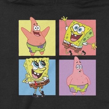  Áo Hoodie Chú bọt biển tinh nghịch, Trùm Cuối Cartoon Cine, Nỉ Bông 100% 2 màu nam nữ 0207 