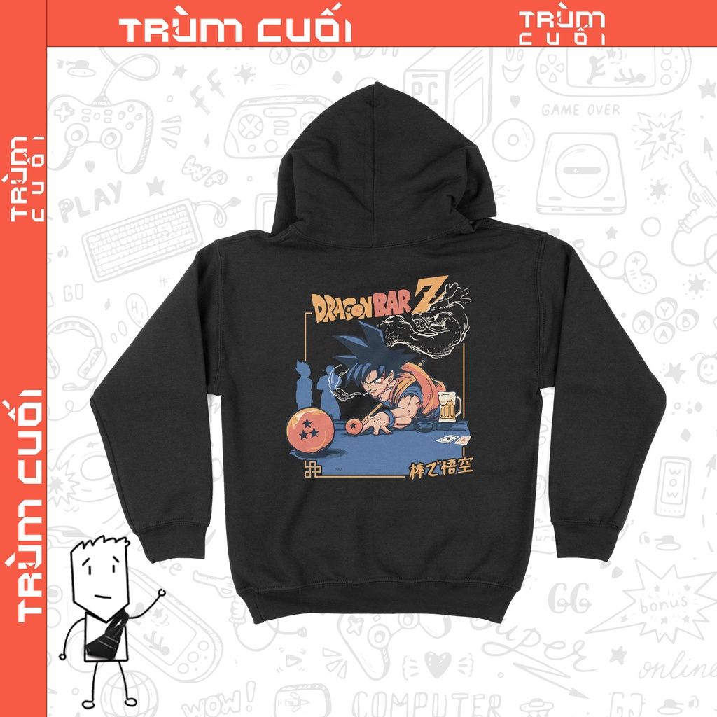  Áo Hoodie Goku chơi bi-a , Trùm Cuối Anime, Nỉ Bông 100% 2 màu nam nữ 0229 